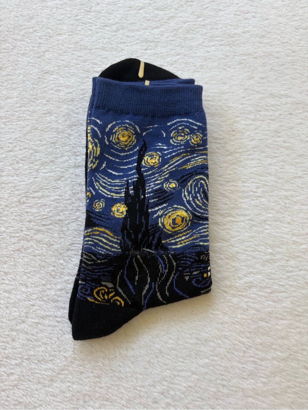 Blue & Black Starry Night Crew Socks
